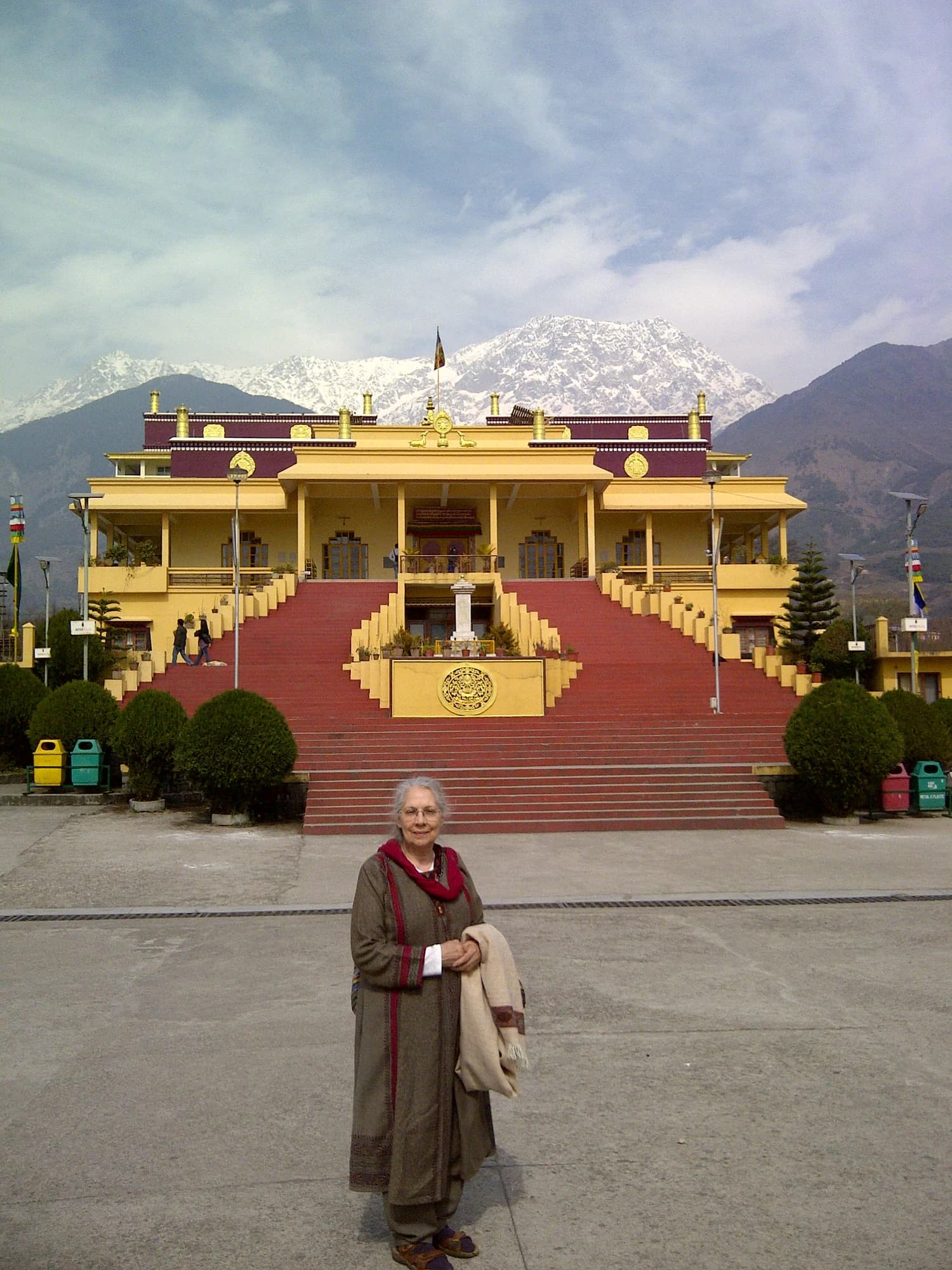 A Himalayan monastery beneath the snow peaks